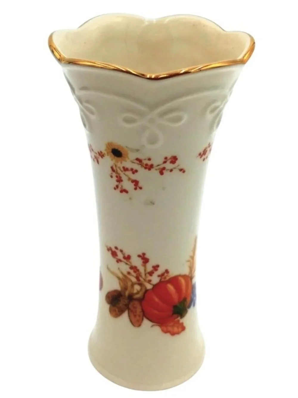 Vintage Lenox Fall Harvest Design Bud Vase 5
